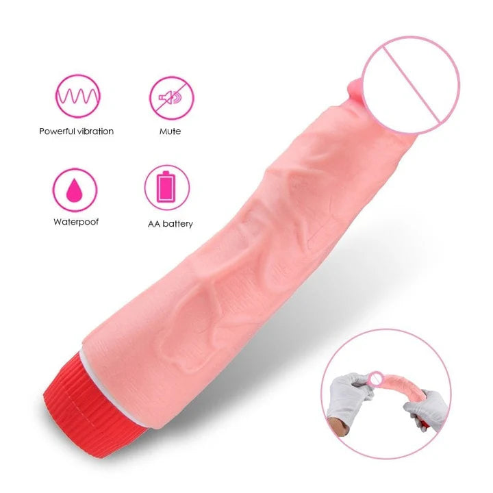 7-Inch Contoured Silicone Personal Massager with Adjustable Vibration