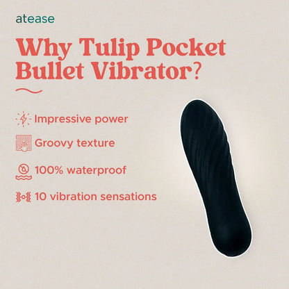 Portable Precision Wellness Device – 10 Mode Waterproof Silicone Bullet Massager