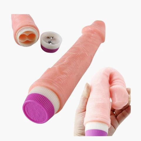 7-Inch Contoured Silicone Personal Massager with Adjustable Vibration