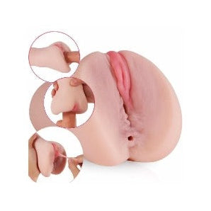 2-in-1 Male Masturbator Silicone Stroker
